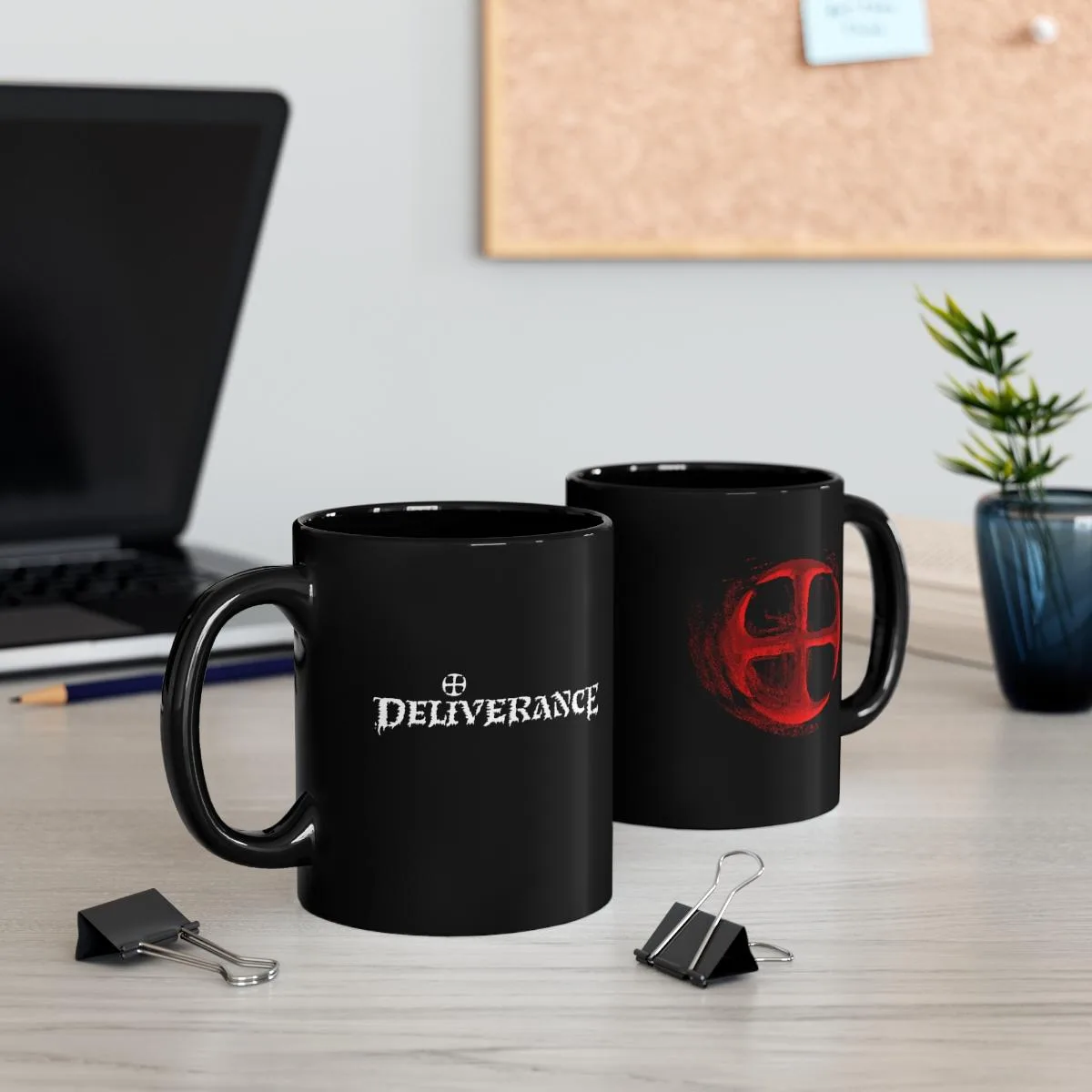 Deliverance Disintegrating Cross Black mug 11oz