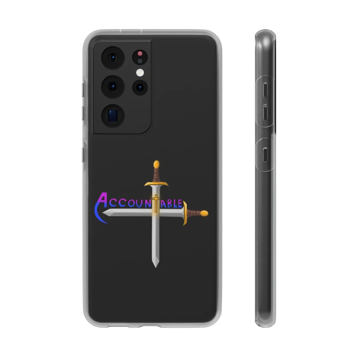 Accountable Logo Clear Edge TPU Phone Cases for iPhone