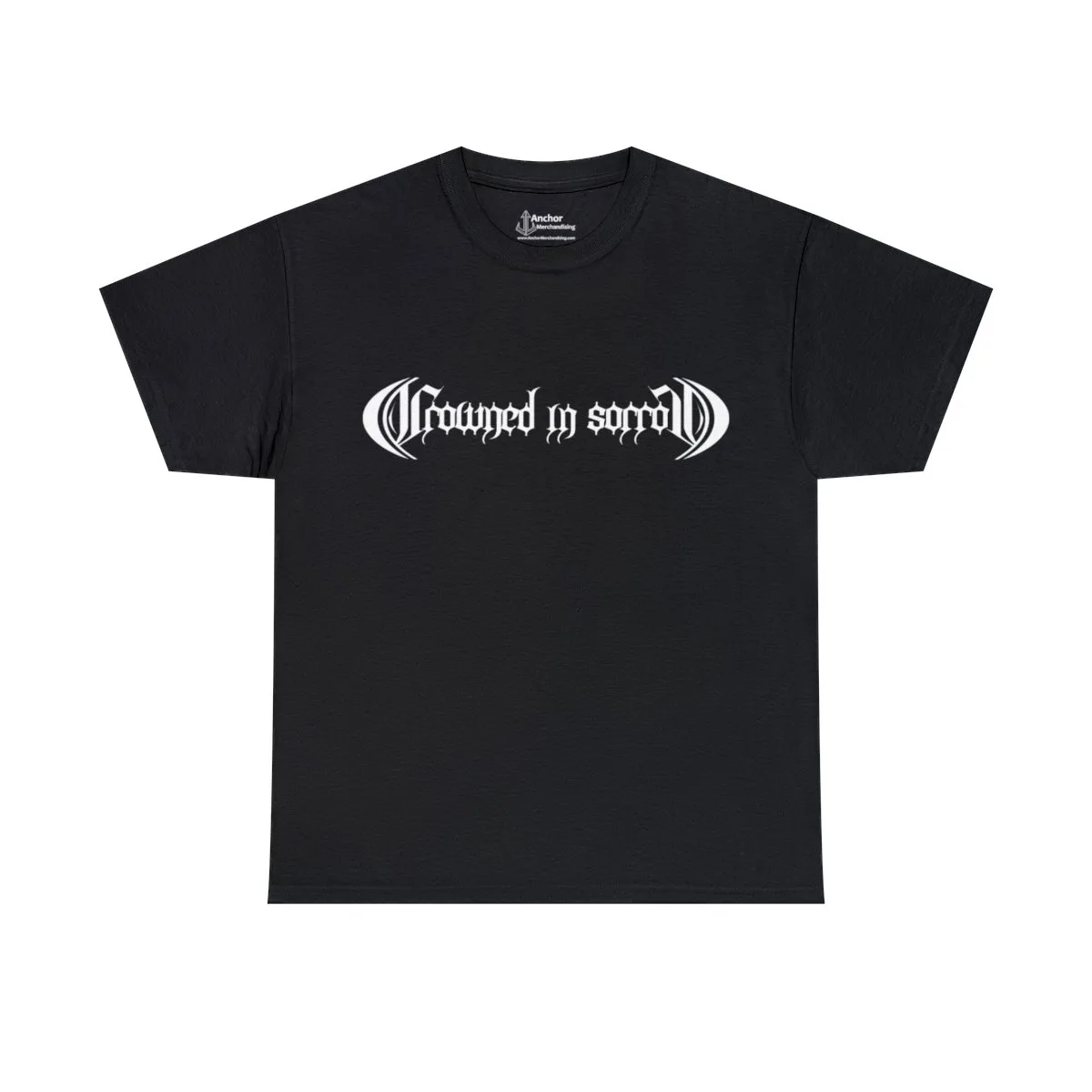 Crowned In Sorrow White Logo Short Sleeve Tshirt