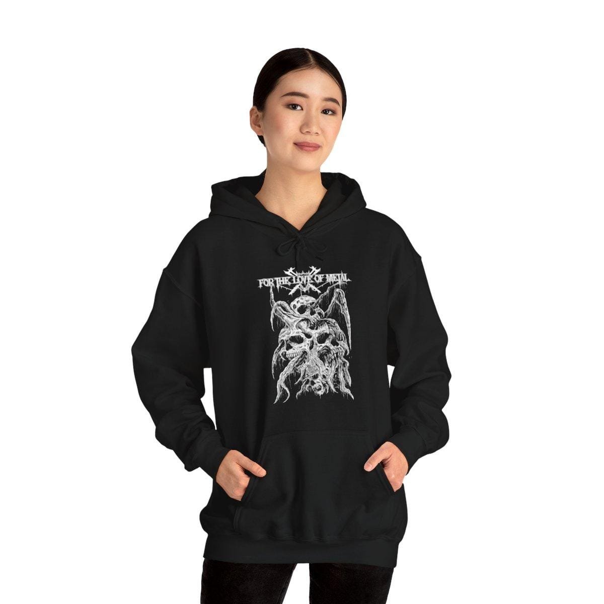 For The Love Of Metal - Skulls Pullover Hooded Sweatshirt - Image 6