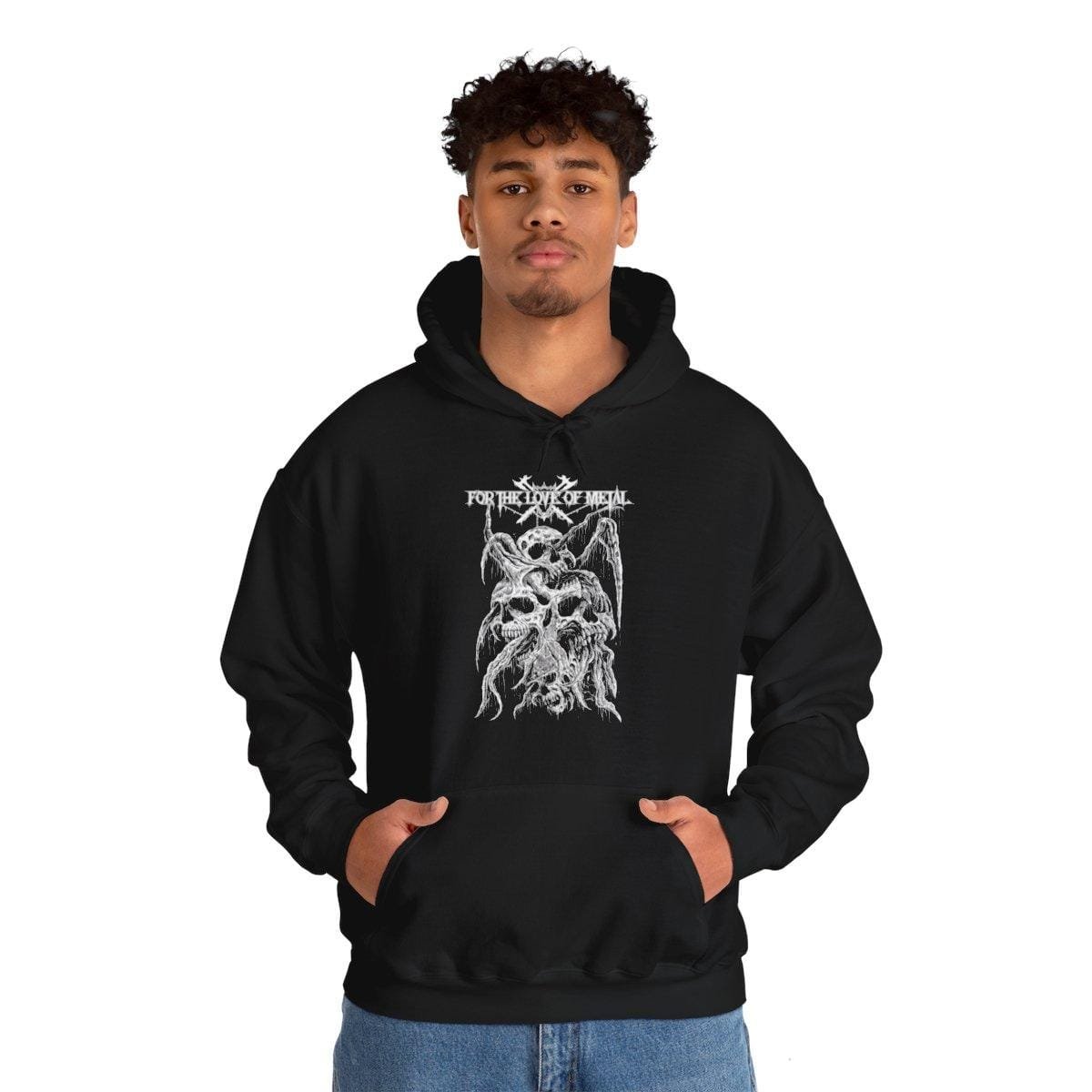 For The Love Of Metal - Skulls Pullover Hooded Sweatshirt - Image 7