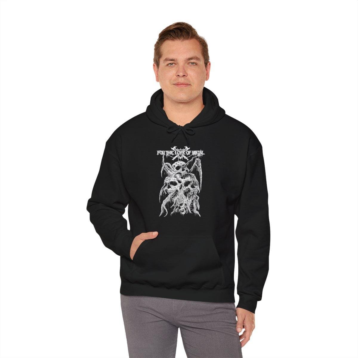 For The Love Of Metal - Skulls Pullover Hooded Sweatshirt - Image 9