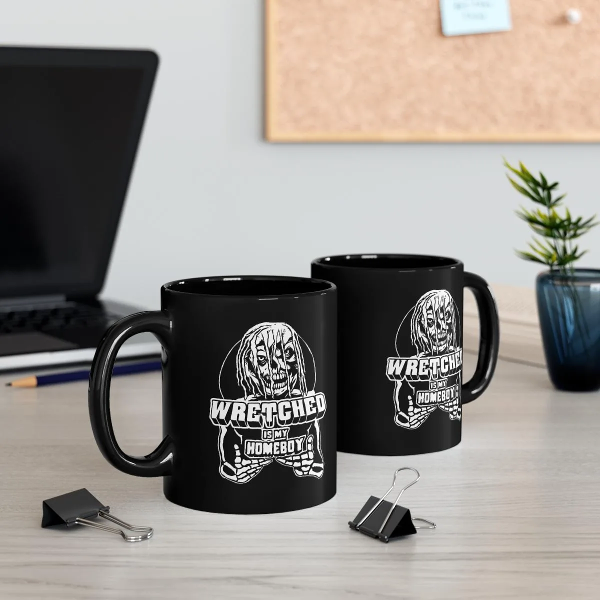 Wretched Graverobber - Wretched Is My Homeboy Black mug 11oz - Image 6