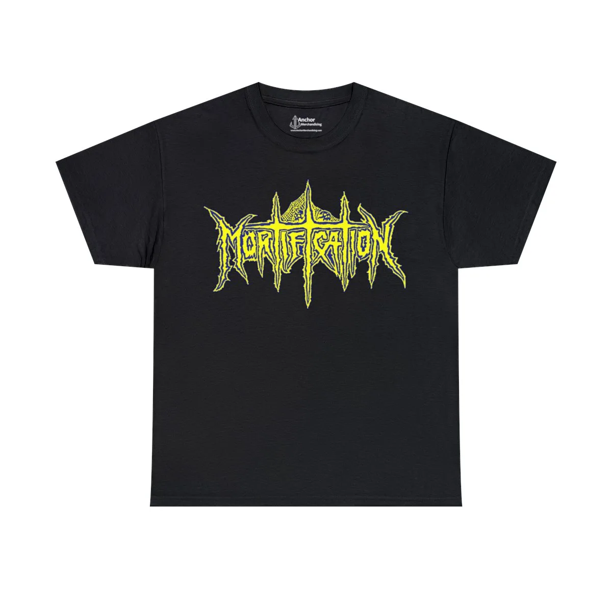 Mortification Yellow and Blue Logo Short Sleeve Tshirt