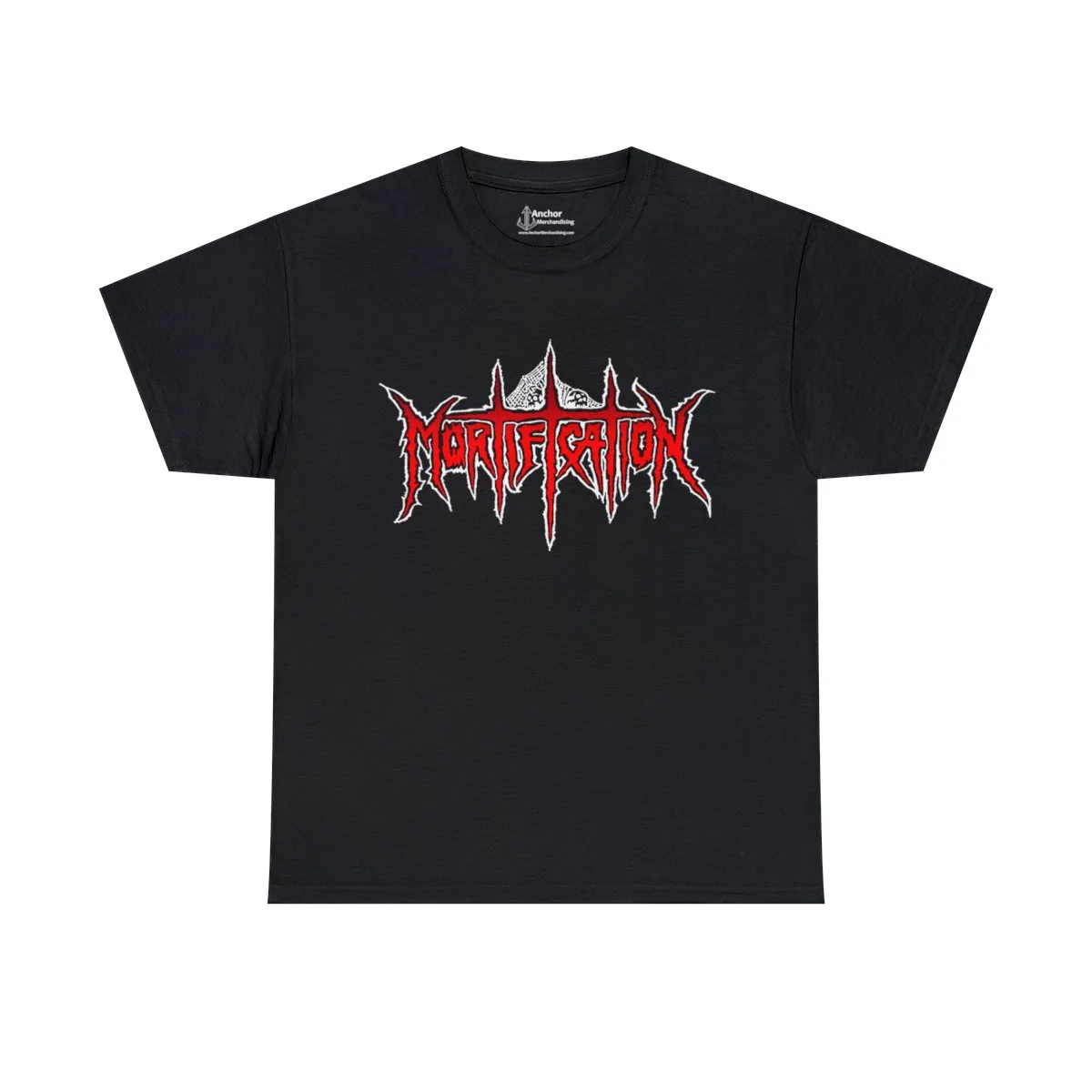 Mortification Total Thrashing Death (Red) Short Sleeve Tshirt (2-Sided)
