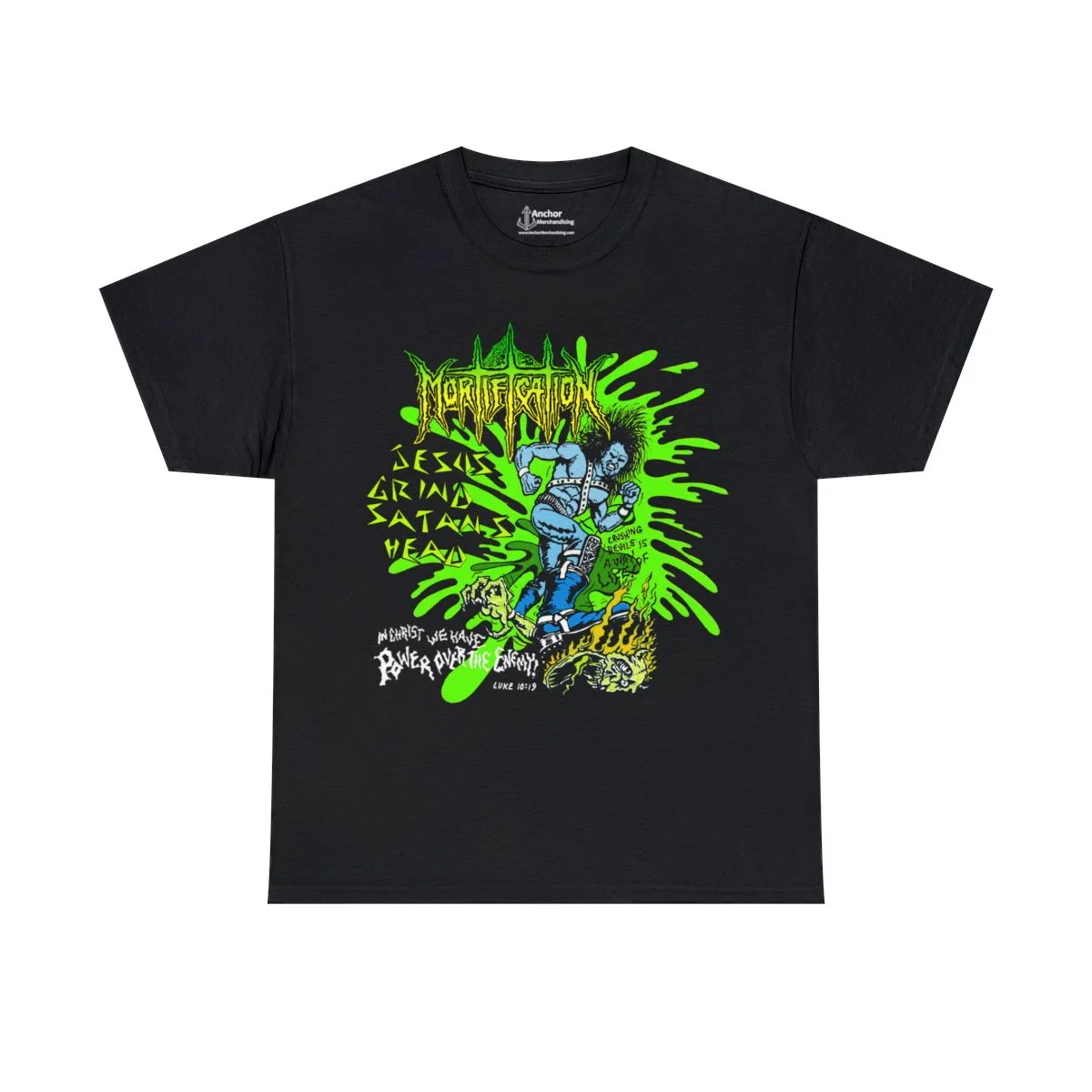 Mortification - Jesus Grind Satan's Head Short Sleeve Tshirt