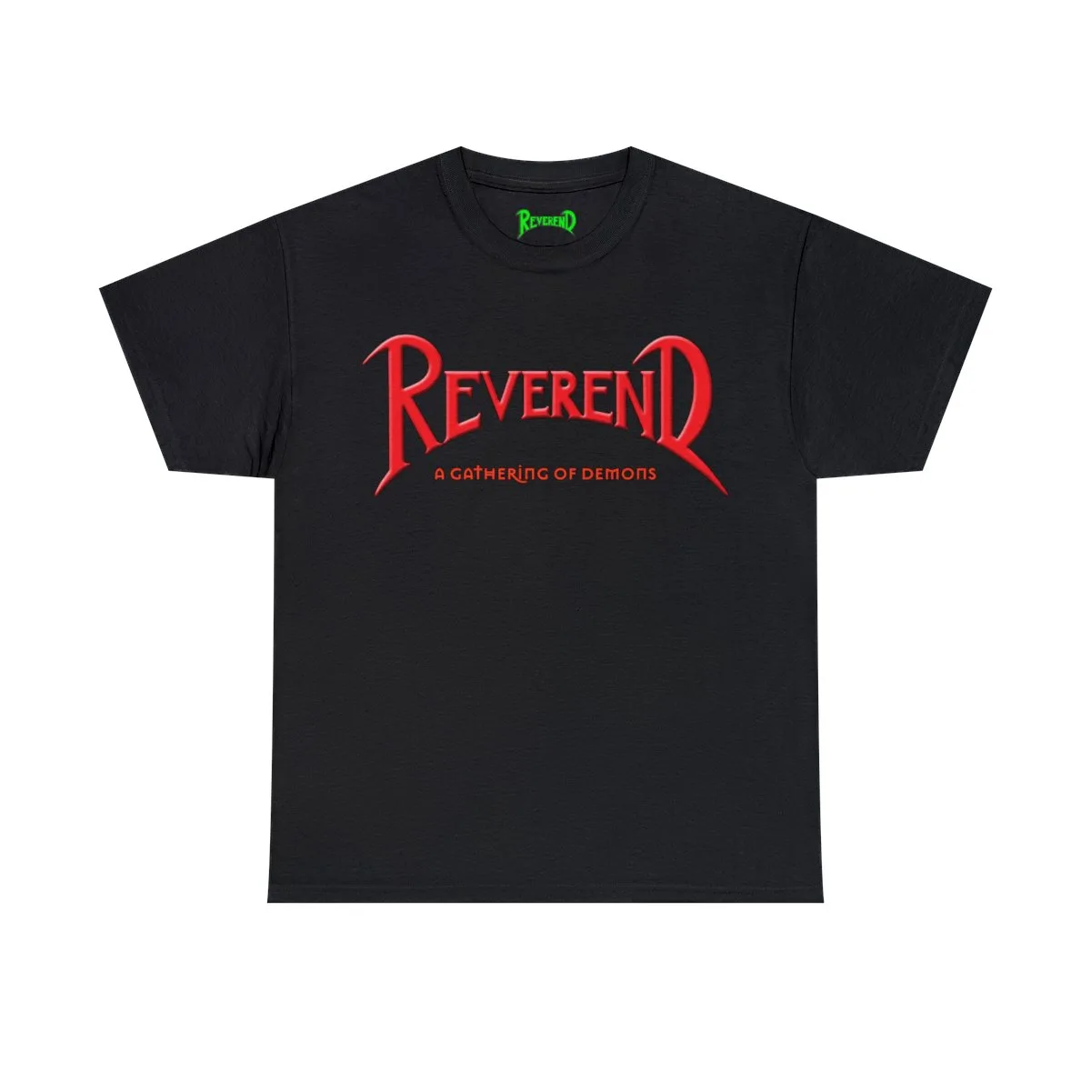 Reverend - A Gathering Of Demons New Cover Short Sleeve Tshirt (2-Sided)
