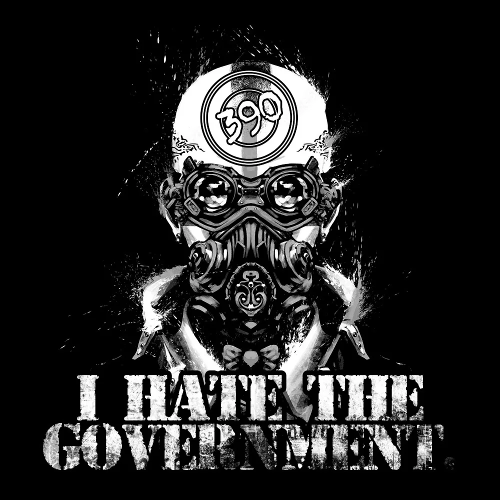 390 - I Hate the Government - Black Denim Printed Patches (2 sizes)