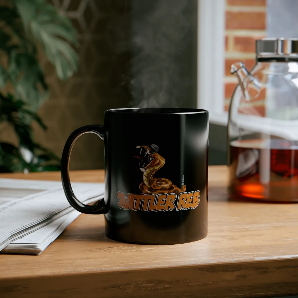 RattlerReb 11oz Black mug