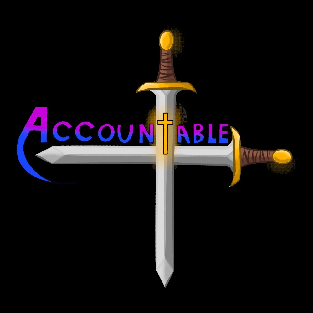 Accountable Logo - Black Denim Printed Patches (2 sizes)