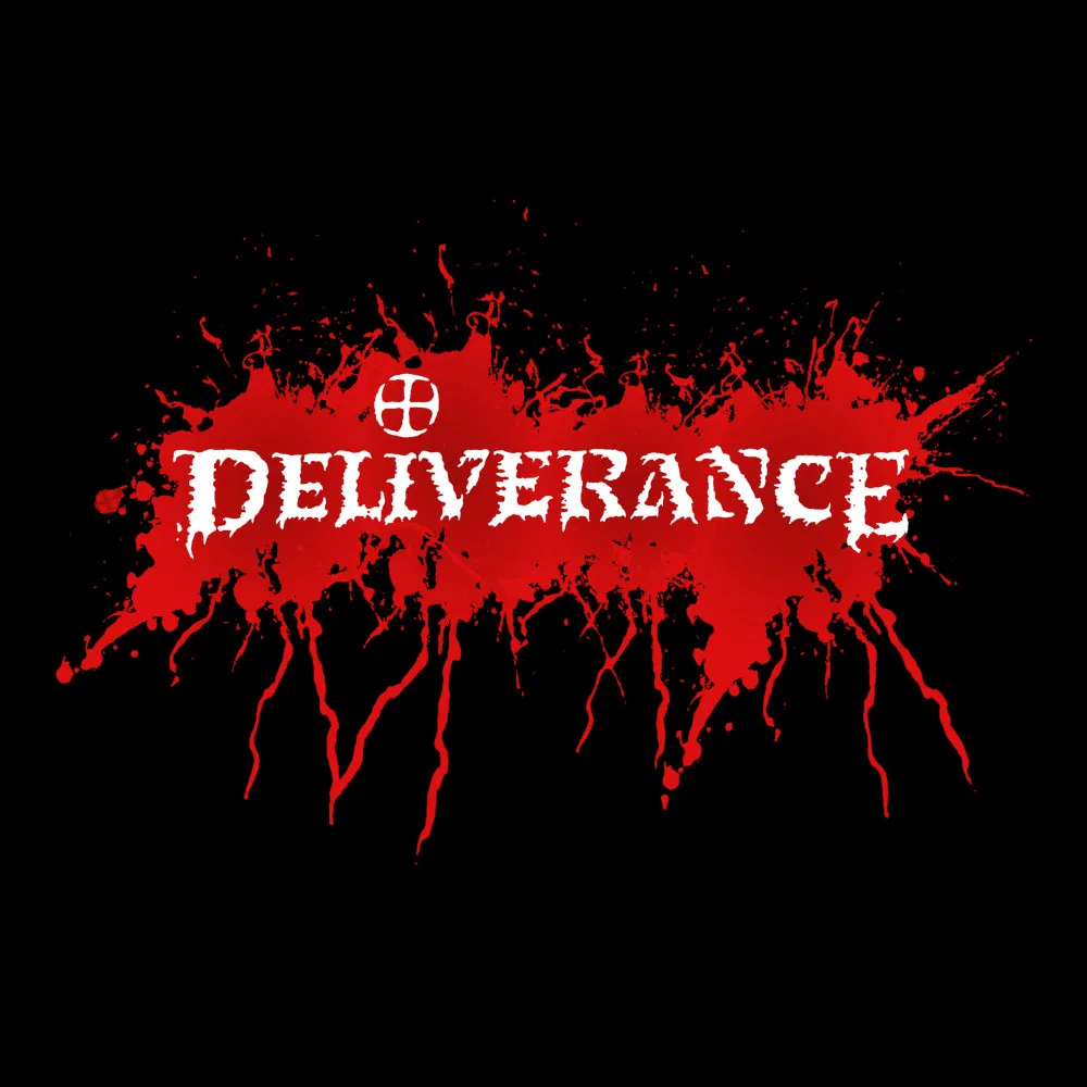 Deliverance Blood Splatter Logo - Black Denim Printed Patches (2 sizes)