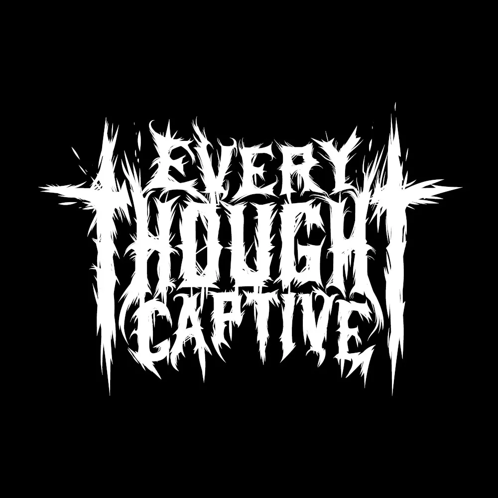 Every Thought Captive White Logo - Black Denim Printed Patches (2 sizes)