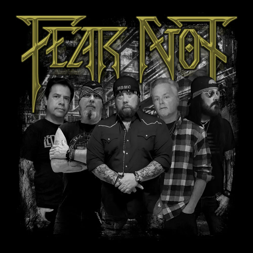 Fear Not Band Photo - Black Denim Printed Patches (2 sizes)