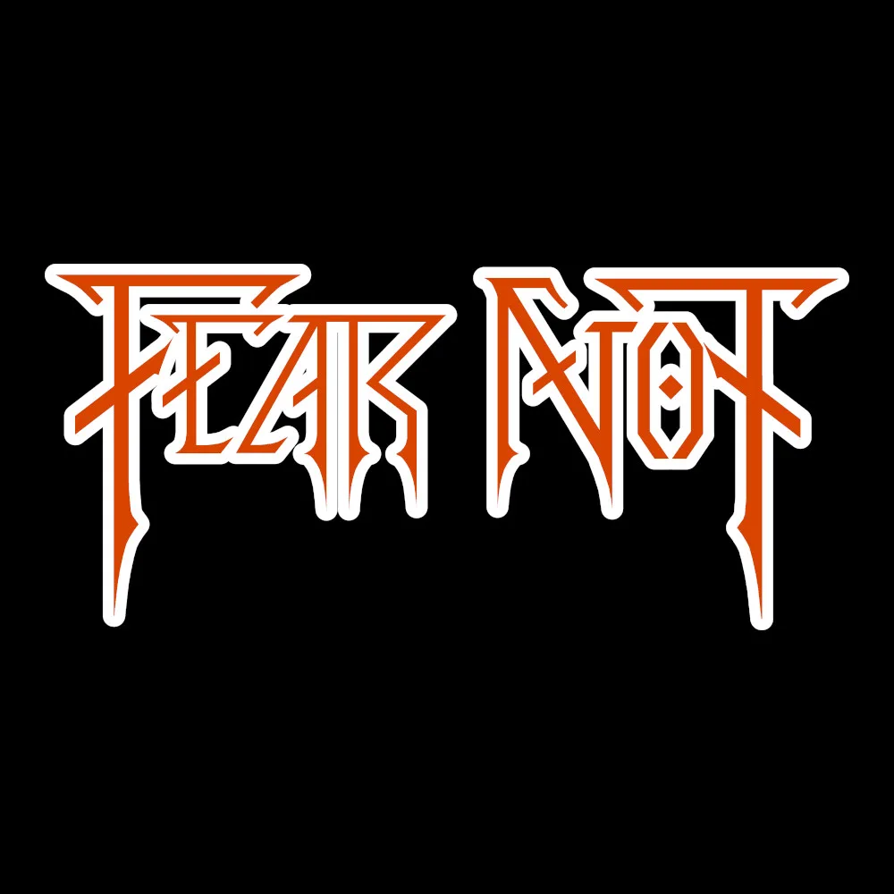 Fear Not Logo - Black Denim Printed Patches (2 sizes)