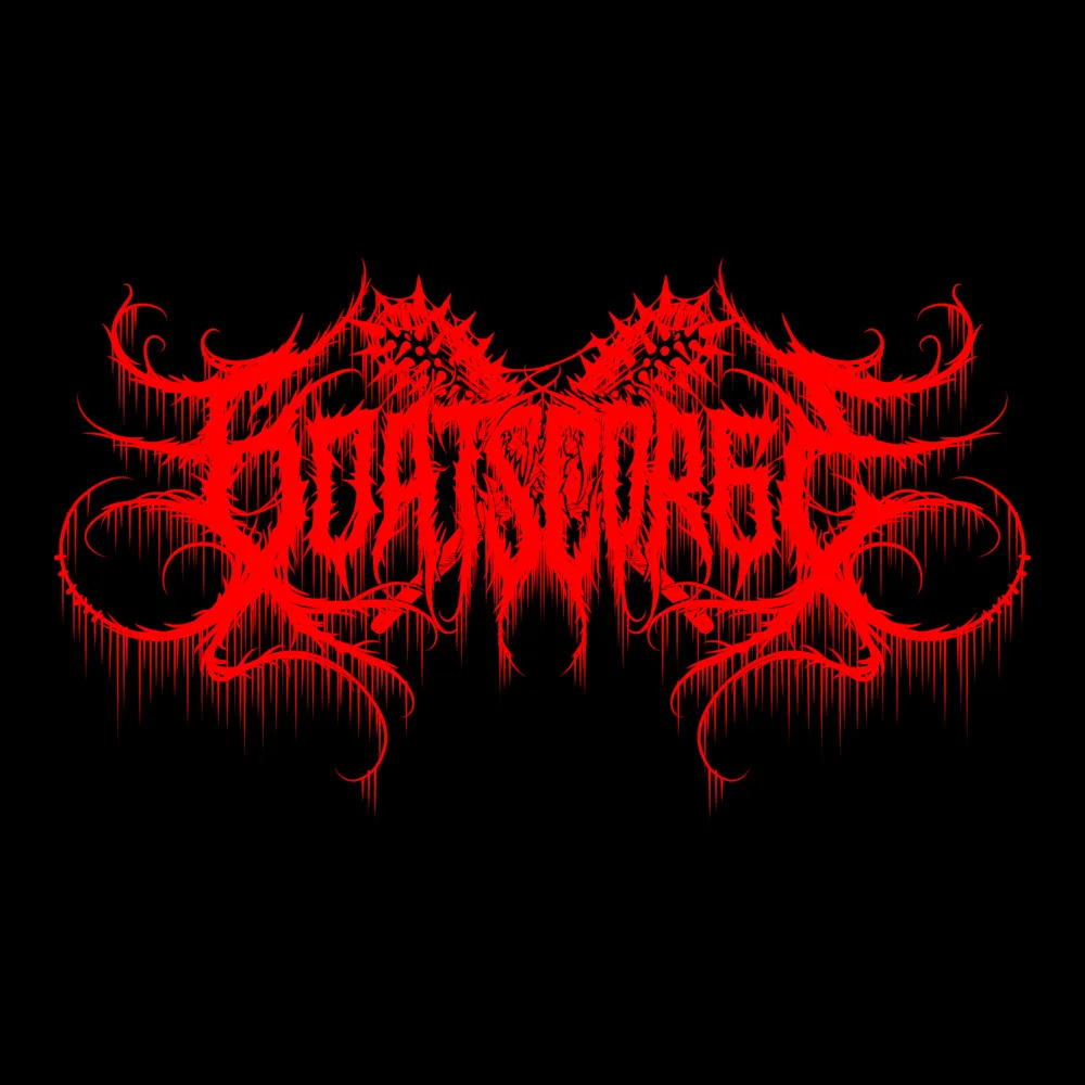 Goatscorge 2022 Logo (Red) - Black Denim Printed Patches (2 sizes)