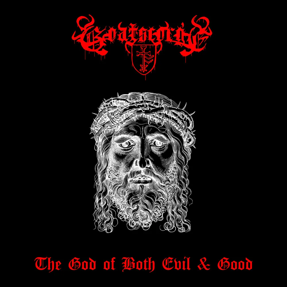 Goatscorge - The God Of Both Good and Evil - Black Denim Printed Patches (2 sizes)