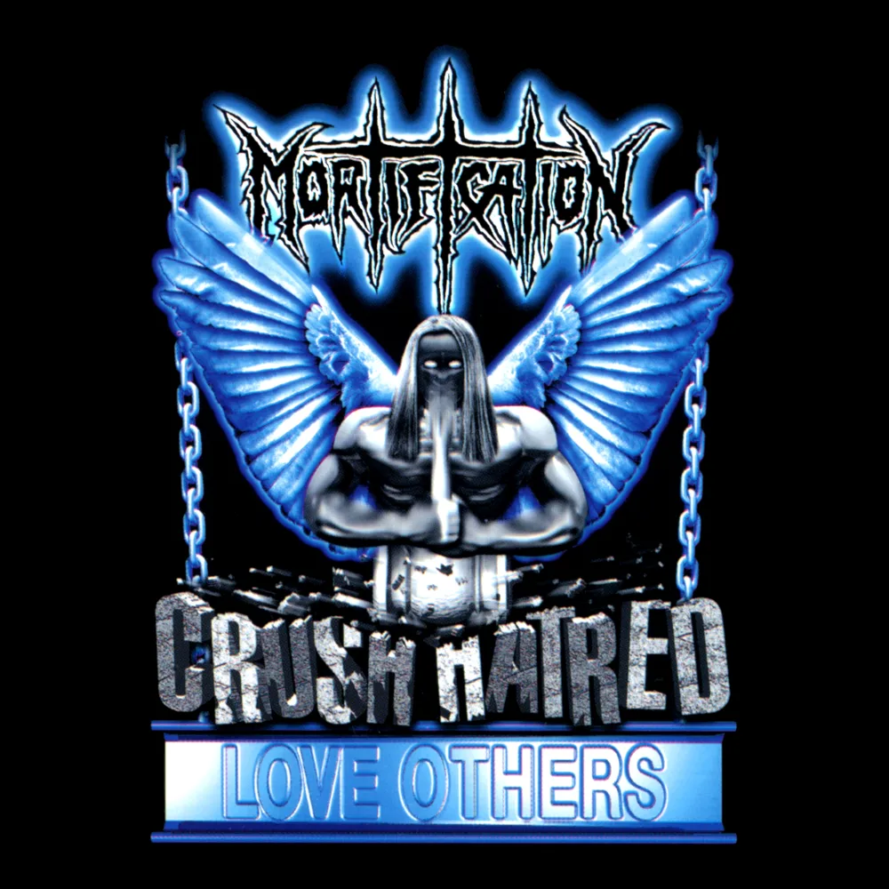 Mortification - Crushing Hatred - Black Denim Printed Patches (2 sizes)