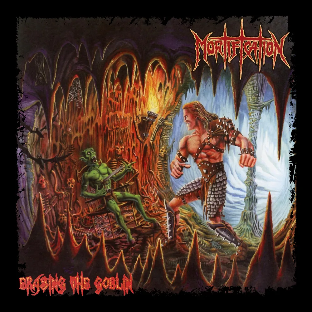 Mortification - Erasing the Goblin Hell Version - Black Denim Printed Patches (2 sizes)