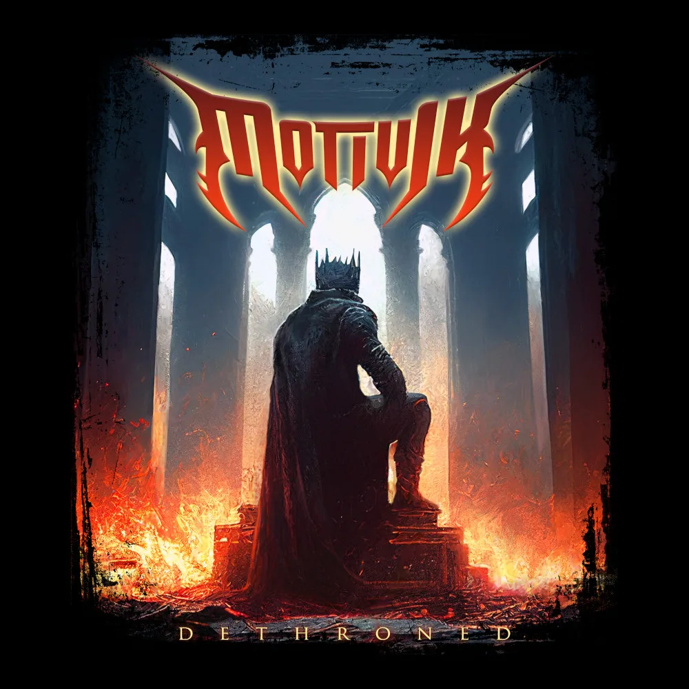 Motivik - Dethroned - Black Denim Printed Patches (2 sizes)