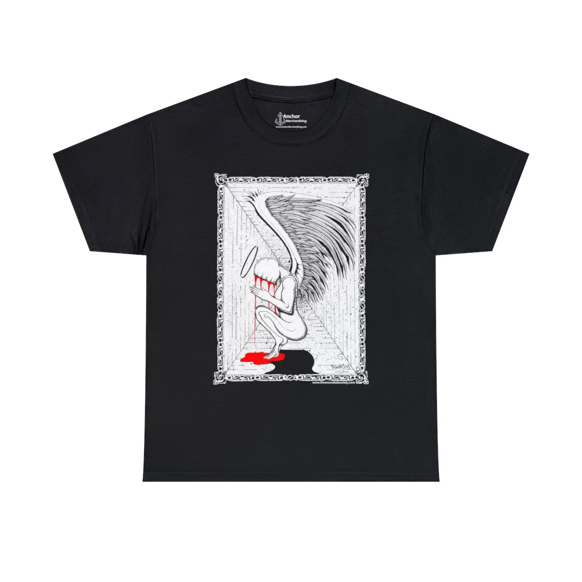 Praying Angel by The Wounded Society Short Sleeve Tshirt