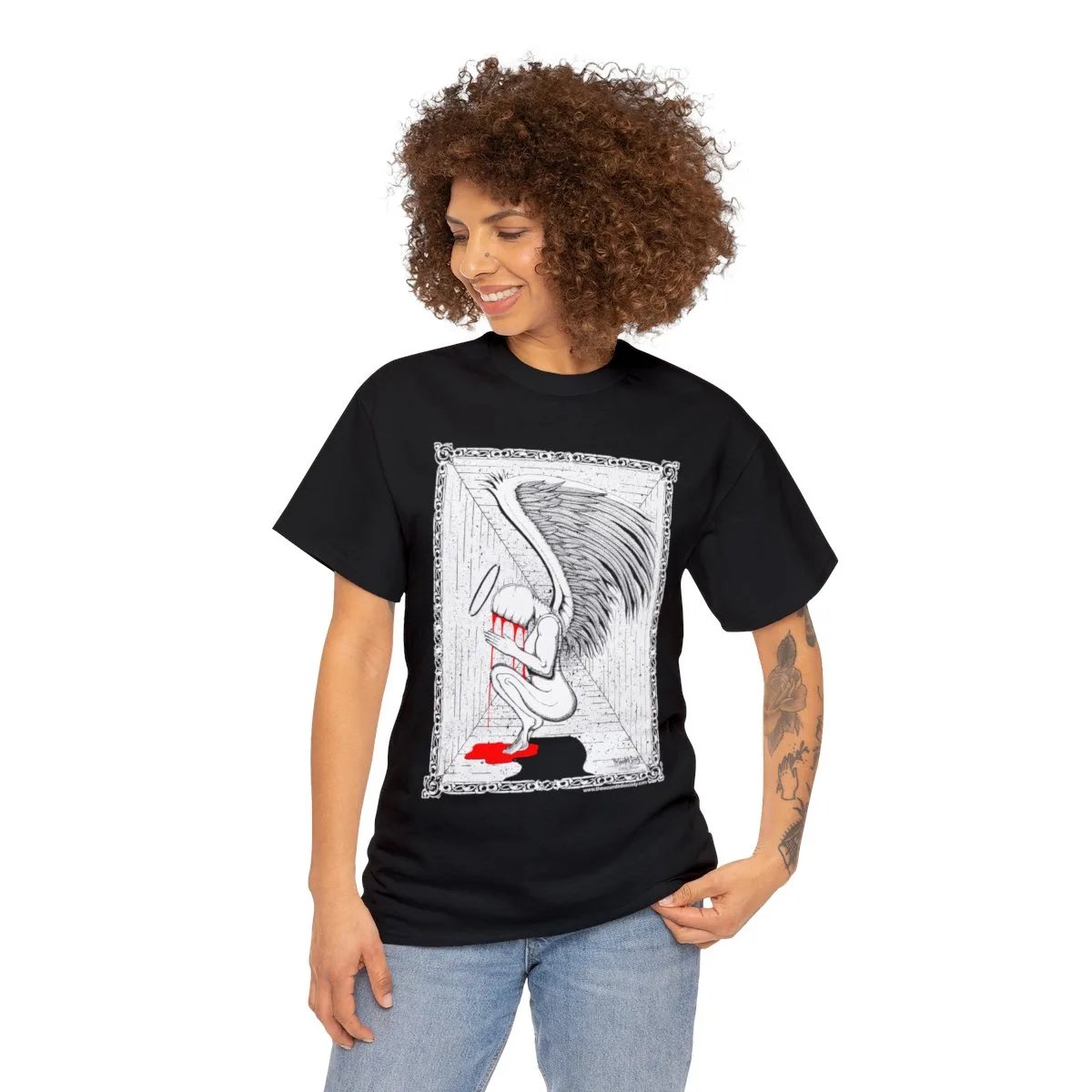 Praying Angel by The Wounded Society Short Sleeve Tshirt - Image 3