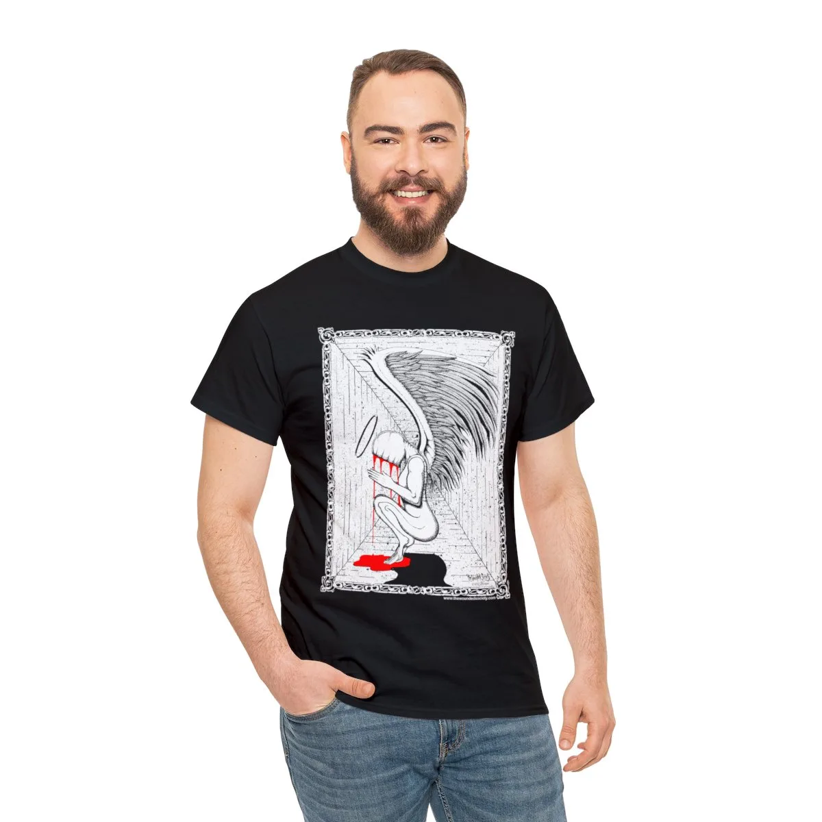 Praying Angel by The Wounded Society Short Sleeve Tshirt - Image 5
