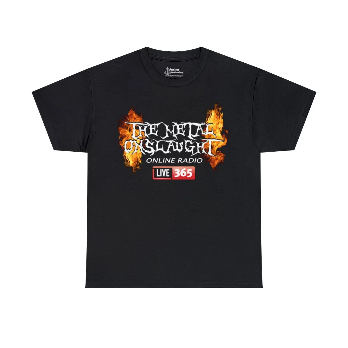 The Metal Onslaught Online Radio365 Short Sleeve T-shirt (2-Sided)