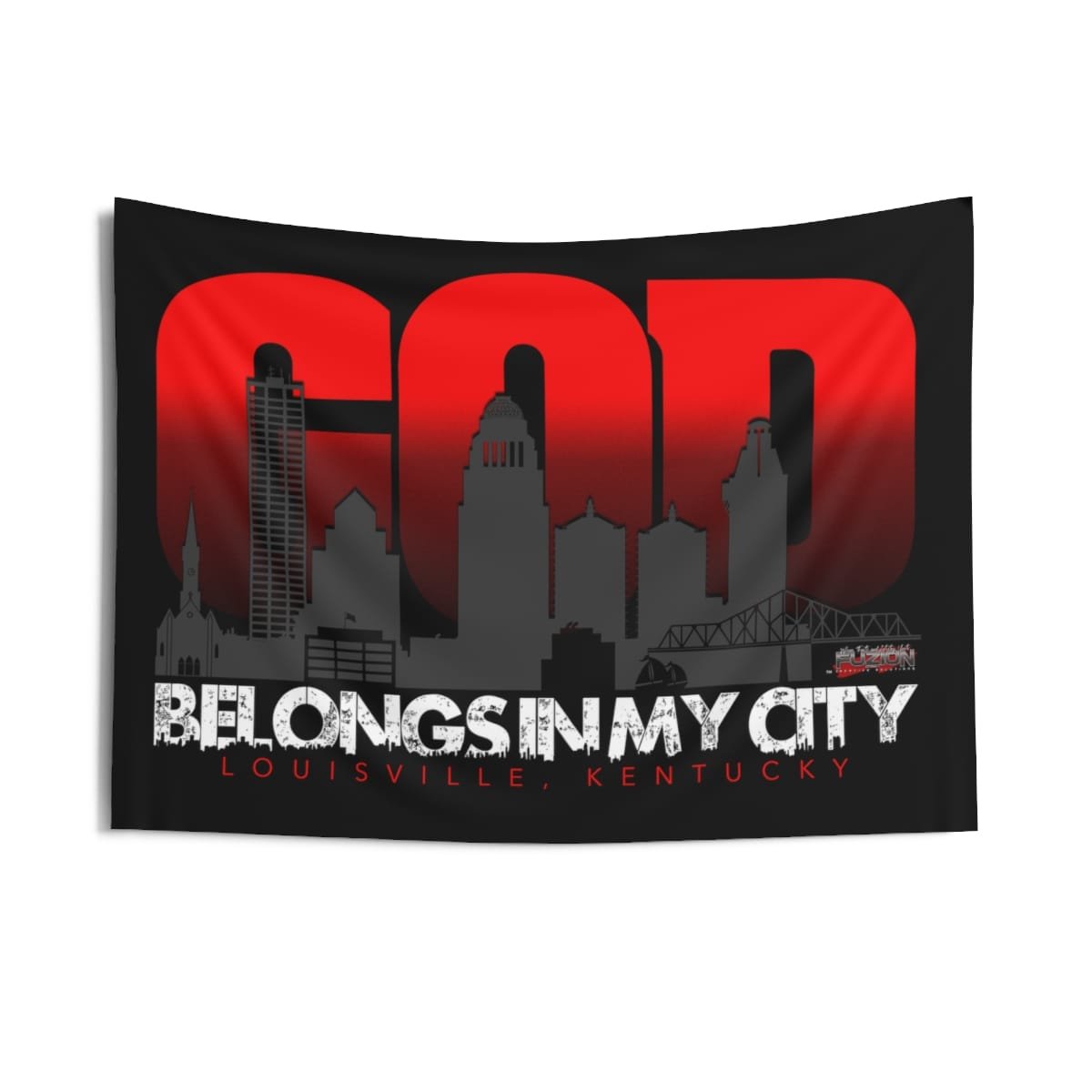 TheRiverKY - God Belongs Indoor Wall Tapestries - Image 2