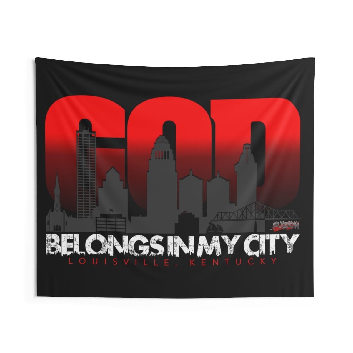 TheRiverKY - God Belongs Indoor Wall Tapestries - Image 3