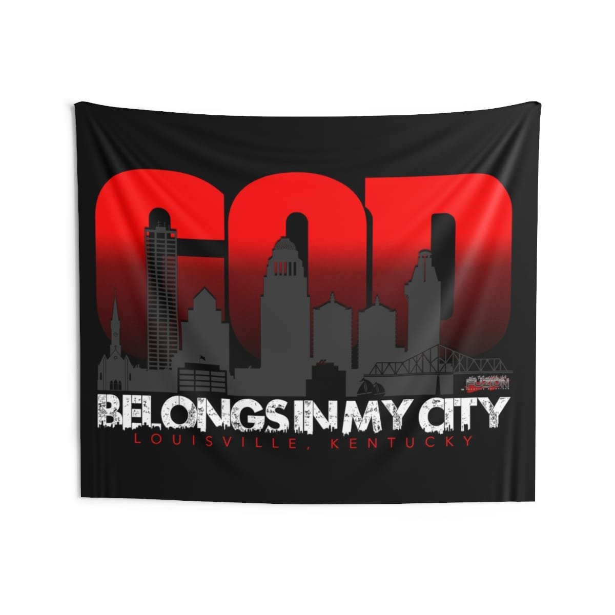 TheRiverKY - God Belongs Indoor Wall Tapestries - Image 4