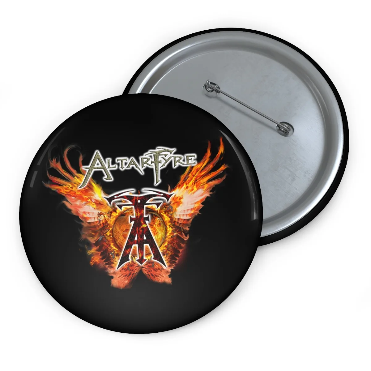 Altarfyre Fire Logo Version 2 Pin Buttons