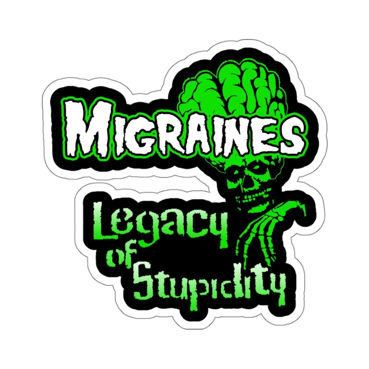 The Migraines - Misfits Parody Die Cut Stickers - Image 10