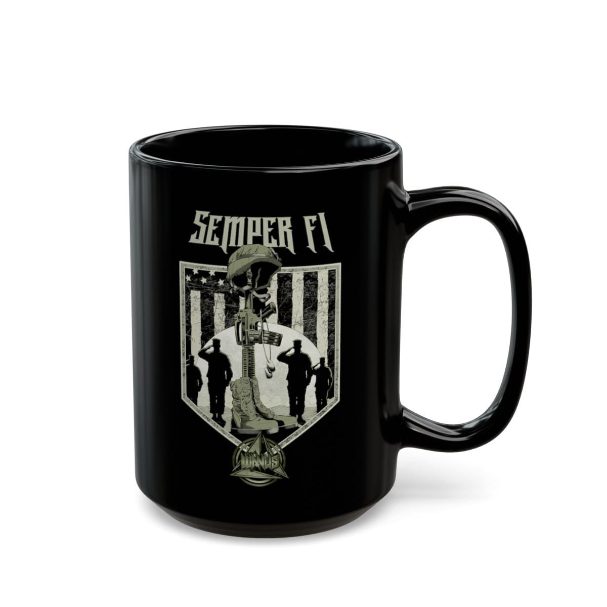 Wanus - Semper Fi Black Mugs (11oz, 15oz) (2-Sided) - Image 3