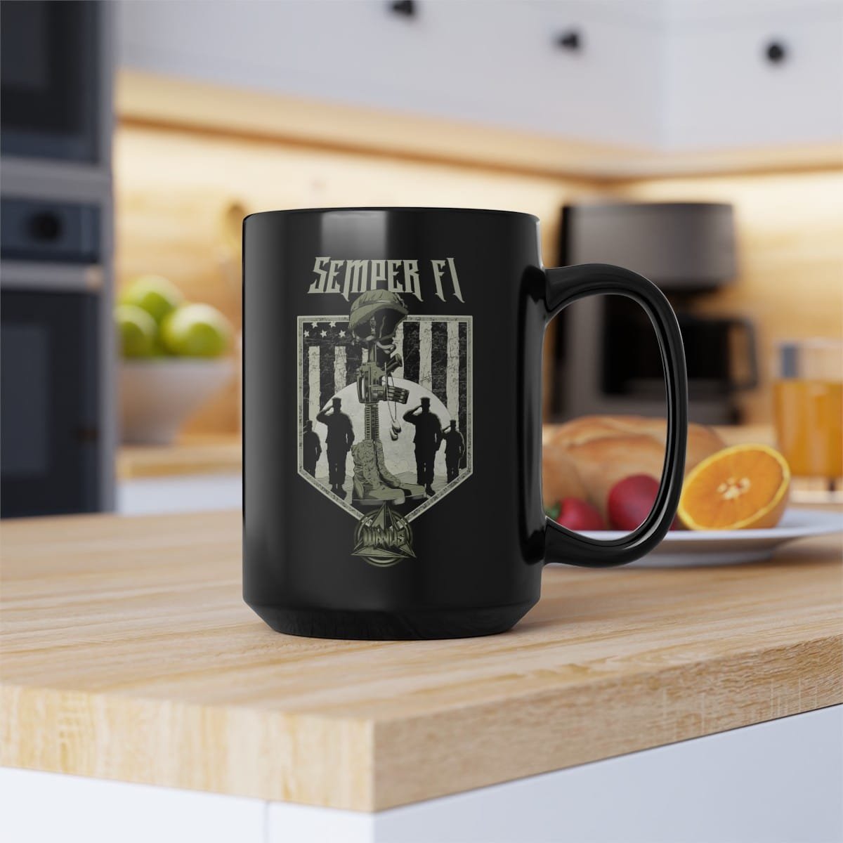 Wanus - Semper Fi Black Mugs (11oz, 15oz) (2-Sided) - Image 7