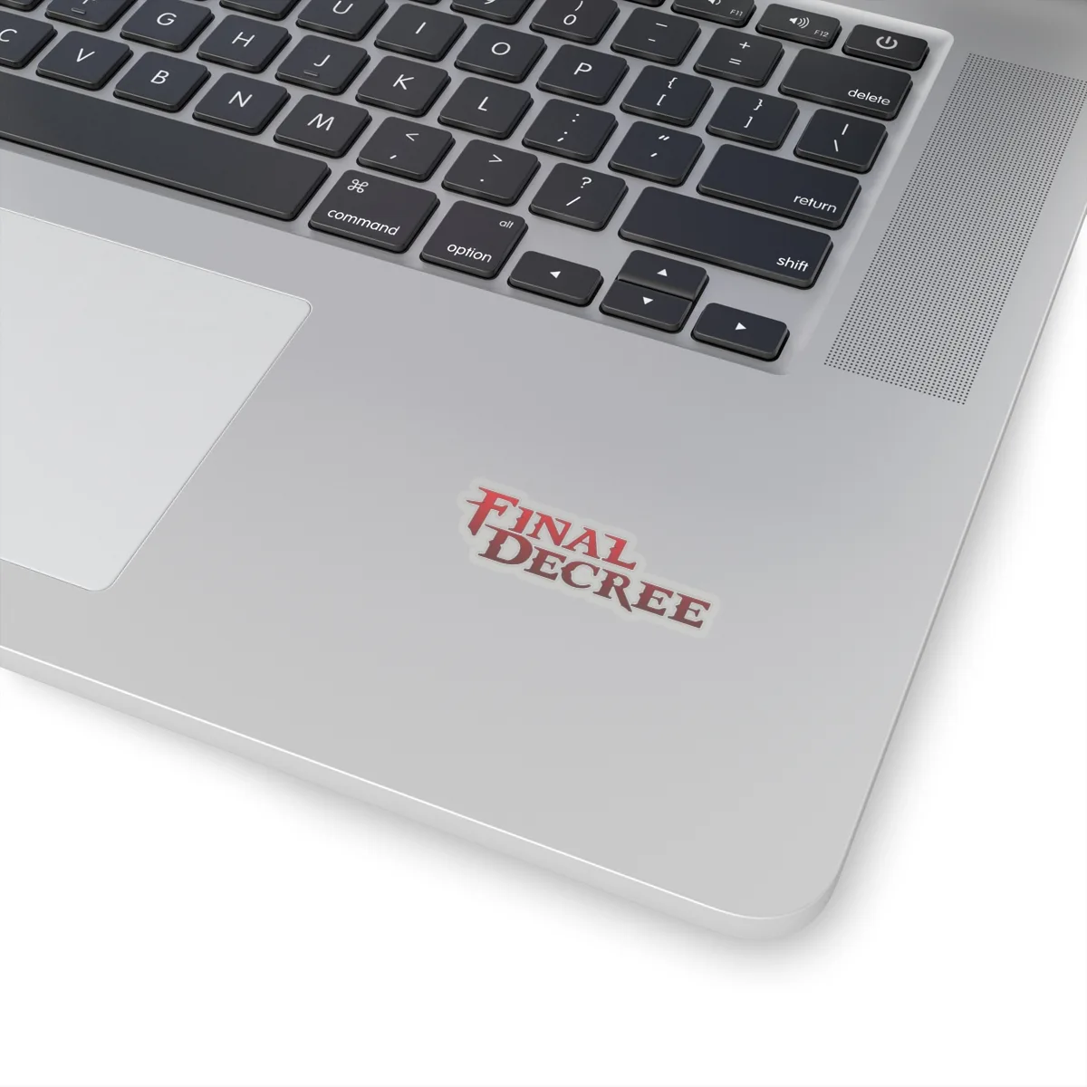 Final Decree Red Logo Die Cut Stickers - Anchor Merchandising