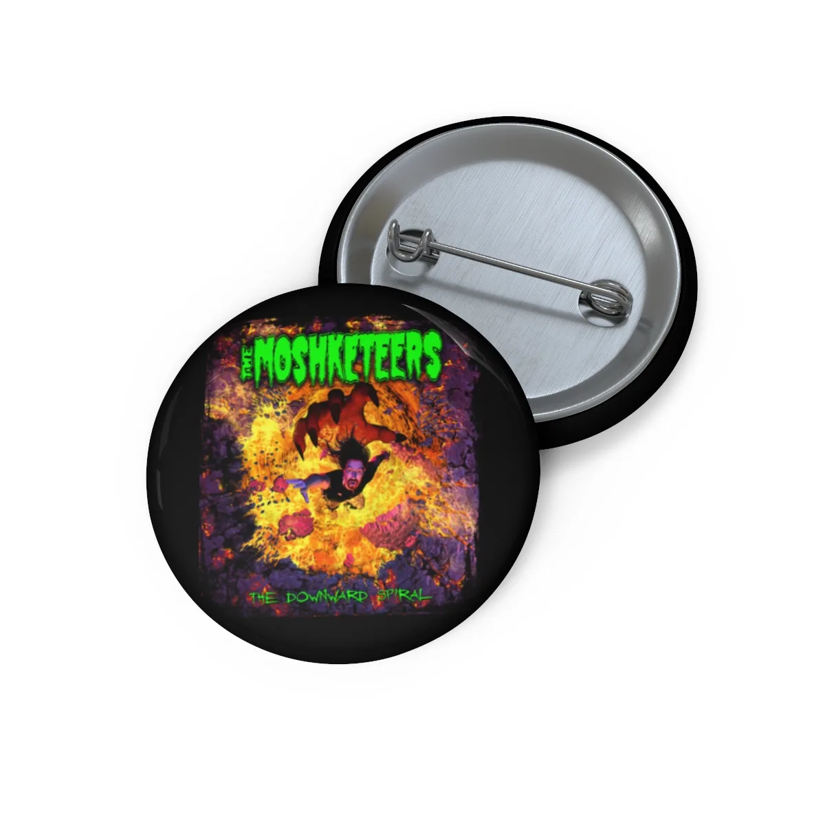 The Moshketeers - The Downward Spiral Pin Buttons