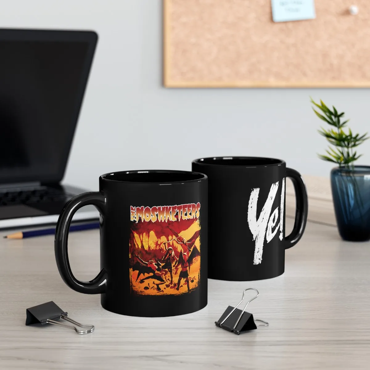 The Moshketeers 11oz Black Mugs