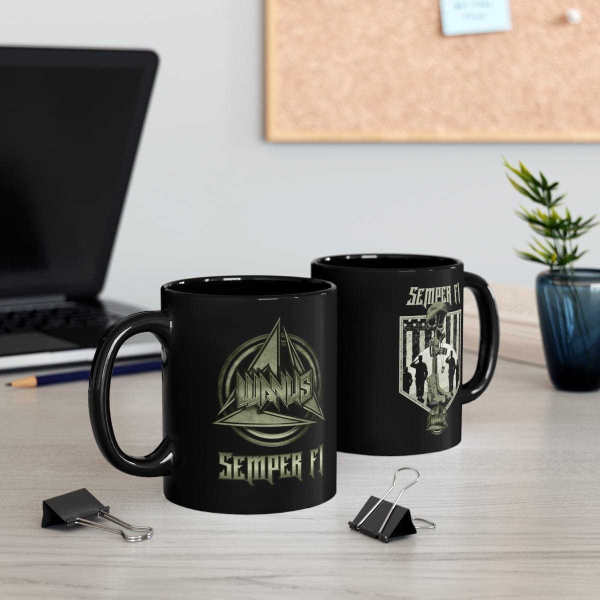 Wanus - Semper Fi Black Mugs (11oz, 15oz) (2-Sided) - Image 16