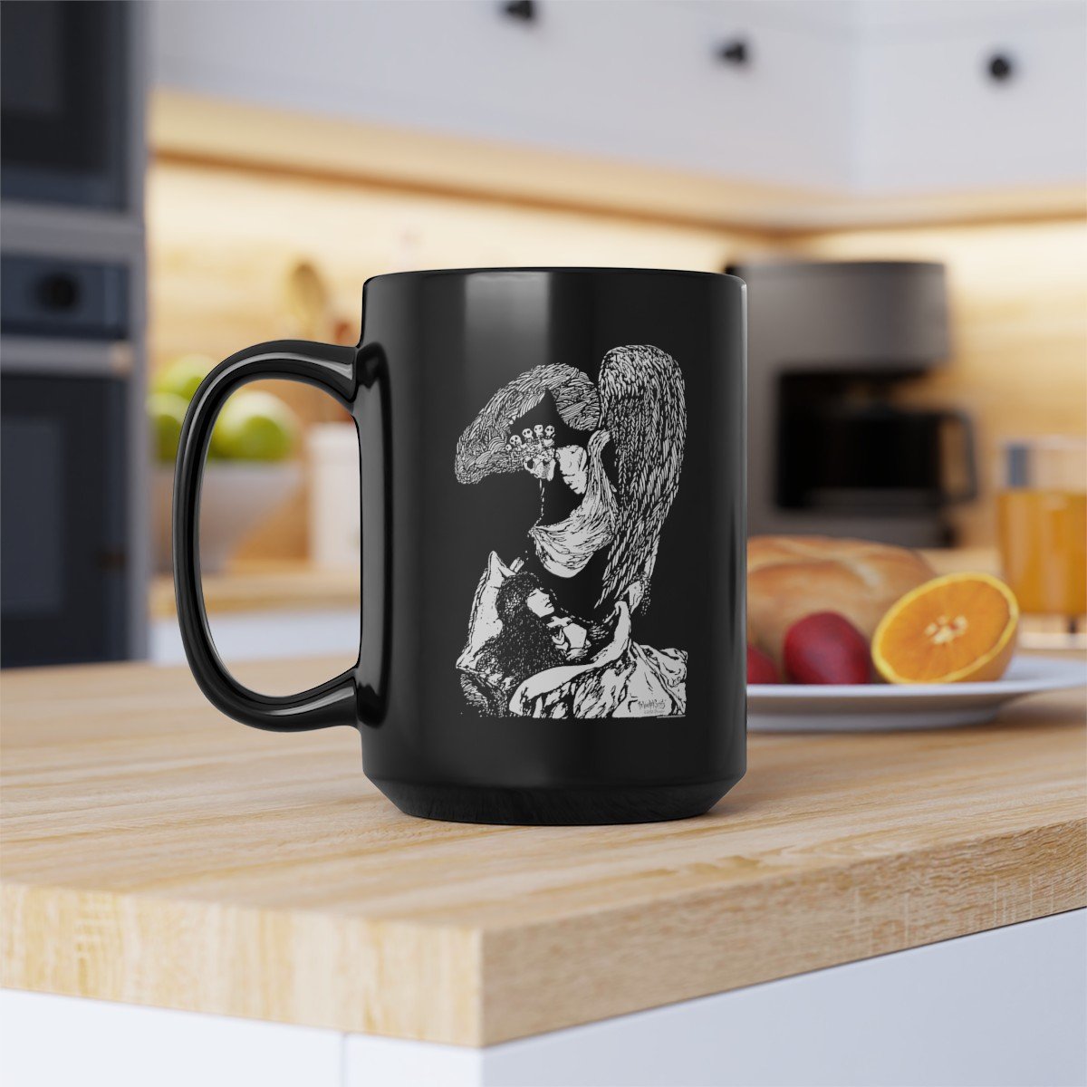 The Angel Of Death by The Wounded Society Black Mugs (11oz, 15oz) - Image 16