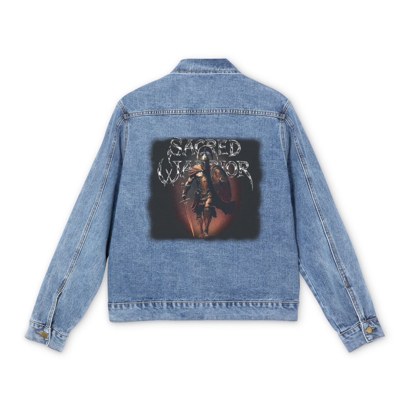 Sacred Warrior - Warrior Men's Denim Jacket
