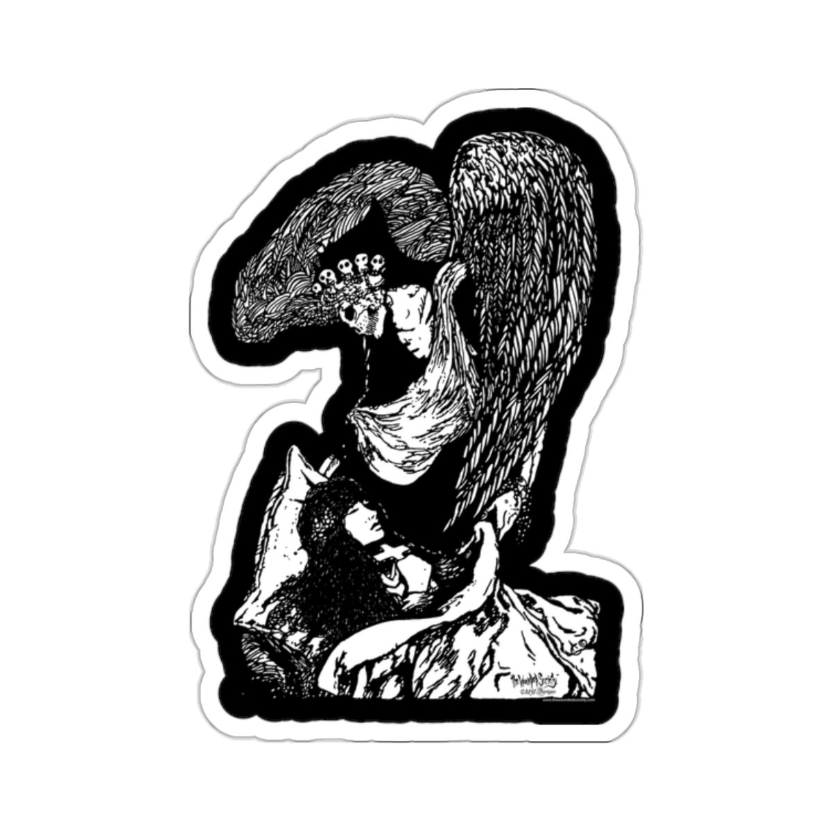 The Angel Of Death by The Wounded Society Die Cut Stickers - Image 4