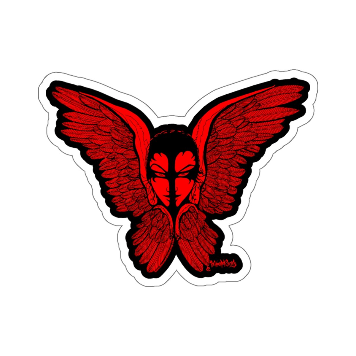 The Seraphim by The Wounded Society (Red) Die Cut Stickers - Image 2