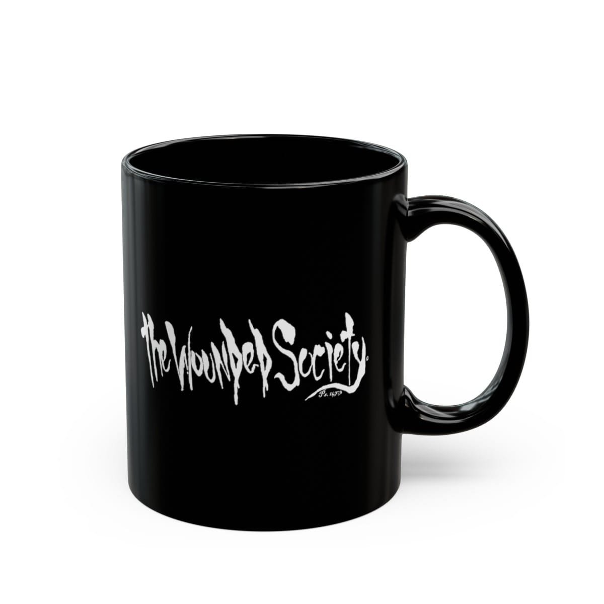 Praying Angel by The Wounded Society Black Mugs (11oz, 15oz) - Image 3