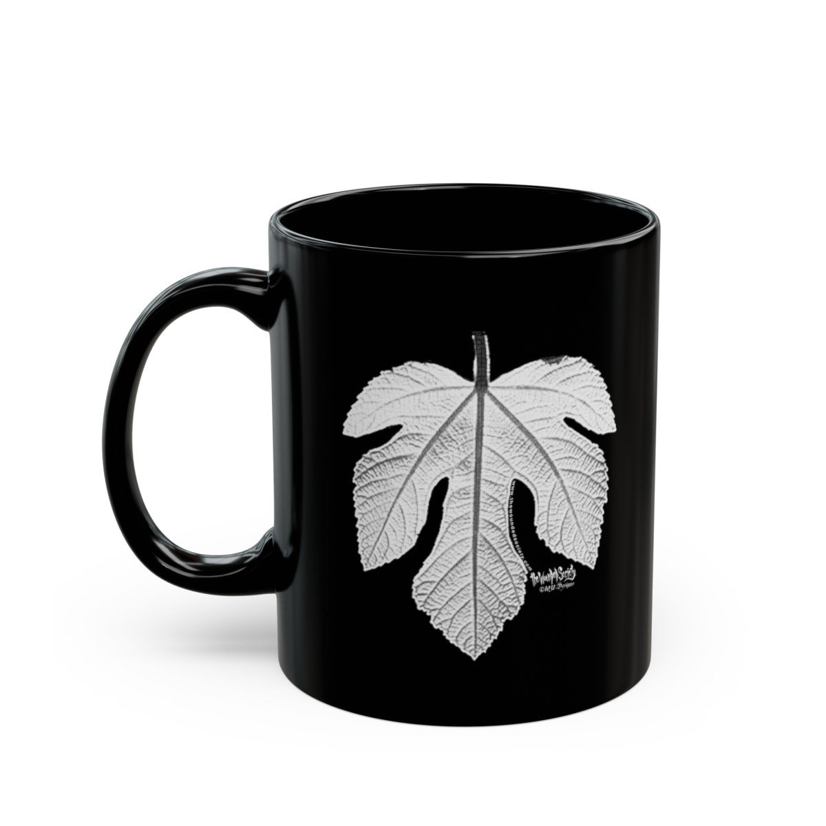 The Fig Leaf by The Wounded Society Black Mugs (11oz, 15oz) - Image 4