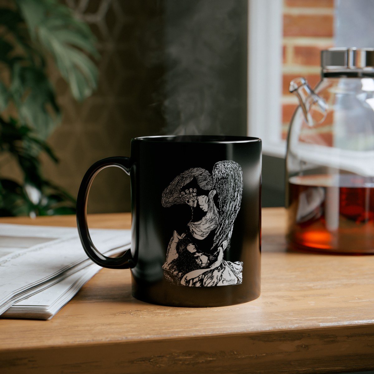 The Angel Of Death by The Wounded Society Black Mugs (11oz, 15oz) - Image 8