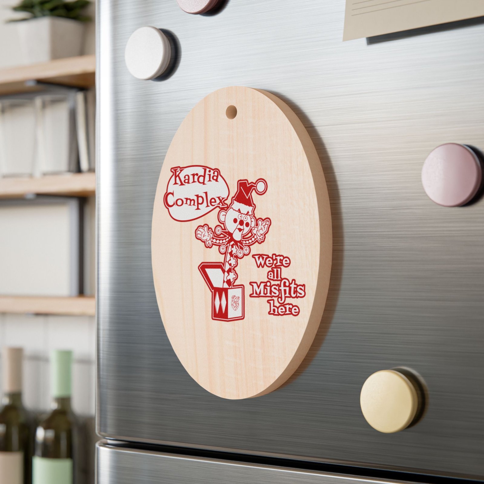 Kardia Complex - We're All Misfits Here Wooden Red Edition Christmas Ornaments - Image 2