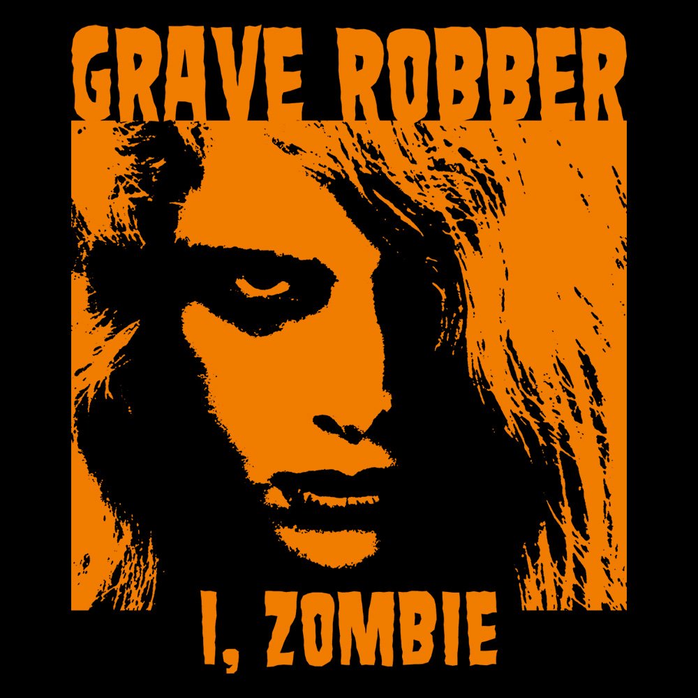 Grave Robber - I, Zombie Limited Edition Orange - Black Denim Printed Patches (2 sizes)