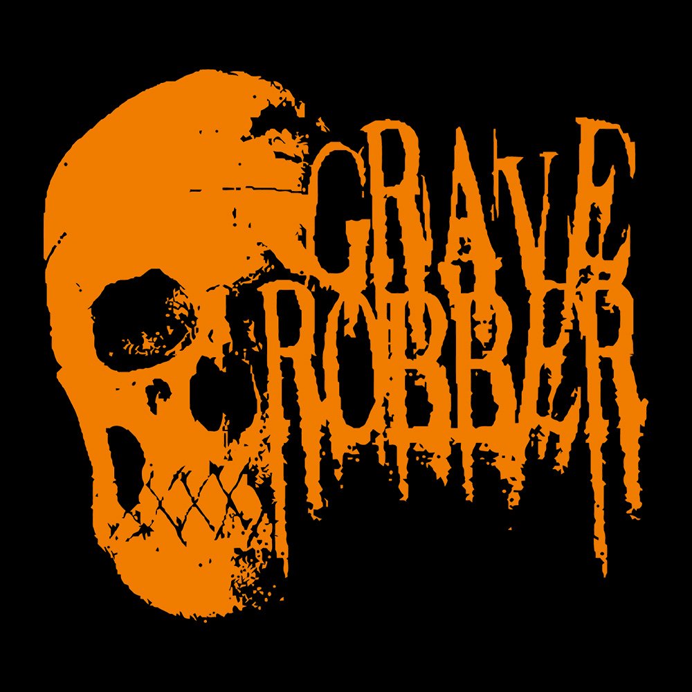 Grave Robber Side Logo Limited Edition Orange - Black Denim Printed Patches (2 sizes)