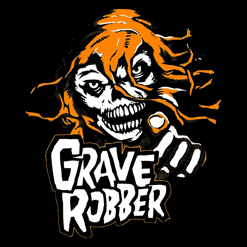 Grave Robber - Wretched Limited Edition Orange - Black Denim Printed Patches (2 sizes)