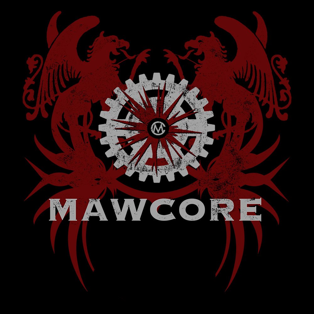 Mawcore Crest - Black Denim Printed Patches (2 sizes)